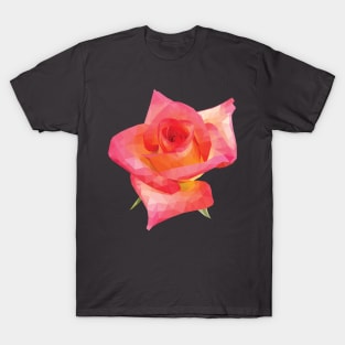 Geometrical Red Rose T-Shirt